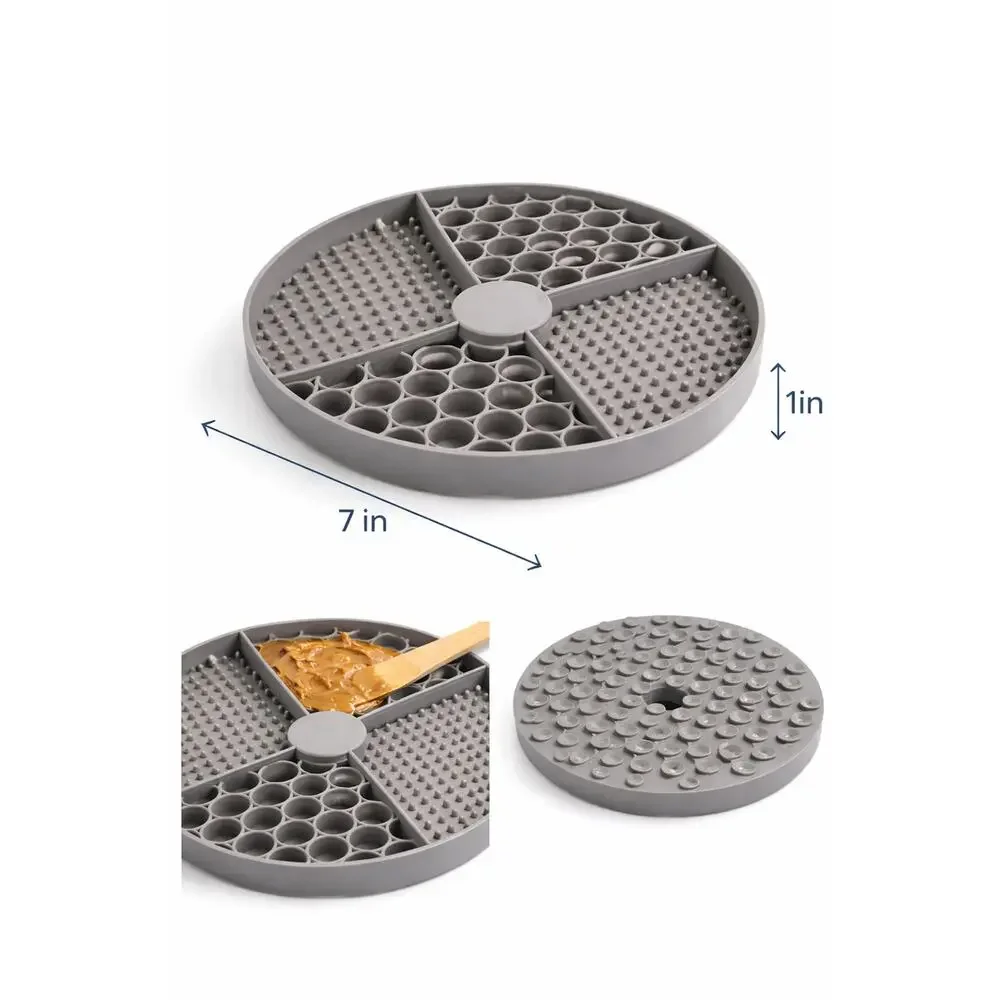 Dog Lick Mat, Anti-Choking Elevated Feeding Plate with Suction Cups, Interactive